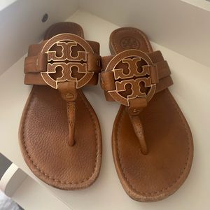 Tory Burch Brown Leather Sandal